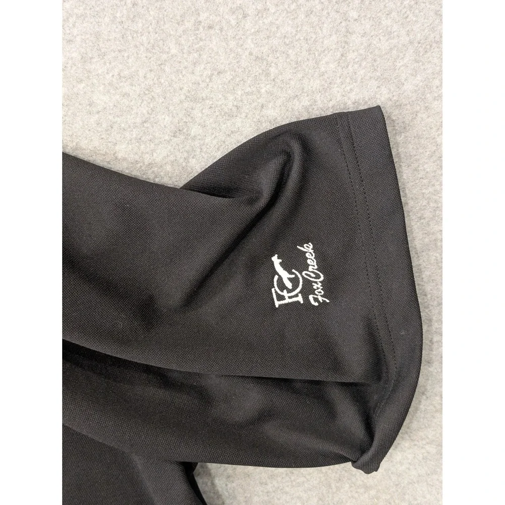 FootJoy Golf Polo Shirt Mens XL Fox Creek Logo Black Performance Athletic - Picture 4 of 7